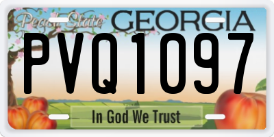 GA license plate PVQ1097