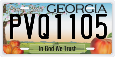 GA license plate PVQ1105