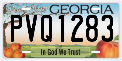 GA license plate PVQ1283