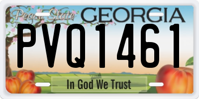 GA license plate PVQ1461