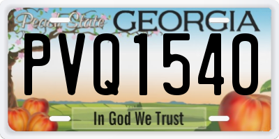 GA license plate PVQ1540