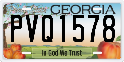 GA license plate PVQ1578