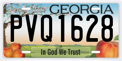 GA license plate PVQ1628