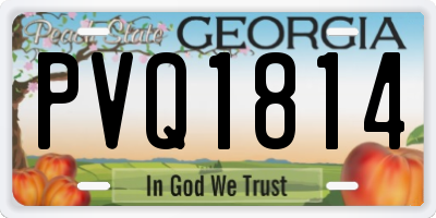 GA license plate PVQ1814