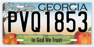 GA license plate PVQ1853