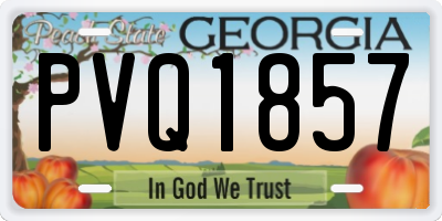 GA license plate PVQ1857