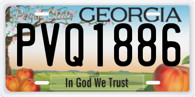 GA license plate PVQ1886