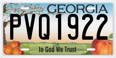 GA license plate PVQ1922