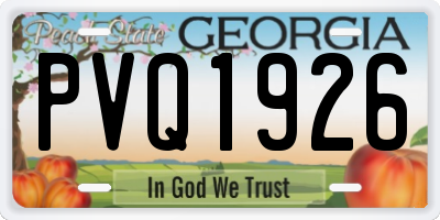 GA license plate PVQ1926