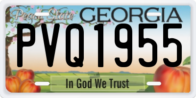 GA license plate PVQ1955