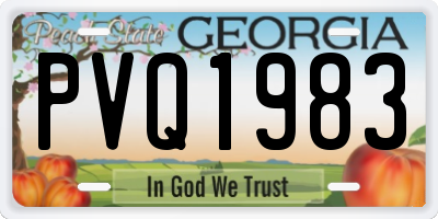 GA license plate PVQ1983
