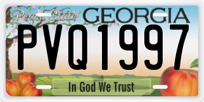 GA license plate PVQ1997