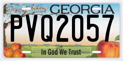 GA license plate PVQ2057