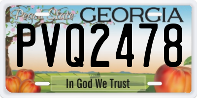GA license plate PVQ2478