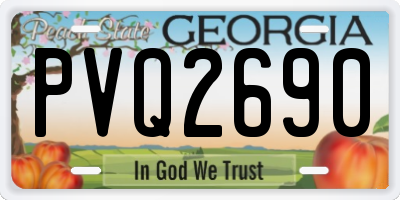 GA license plate PVQ2690