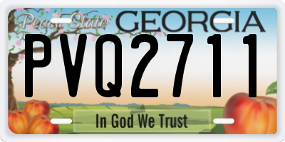 GA license plate PVQ2711