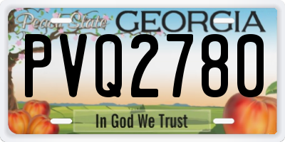 GA license plate PVQ2780