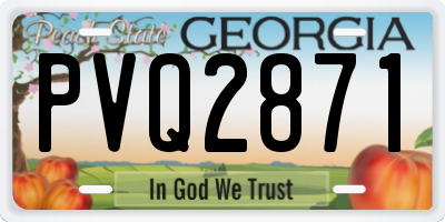 GA license plate PVQ2871