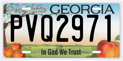 GA license plate PVQ2971