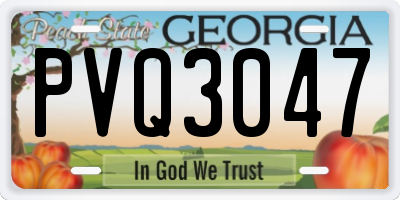 GA license plate PVQ3047