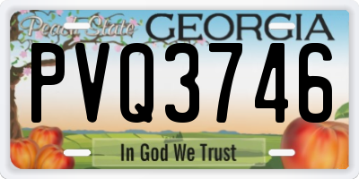 GA license plate PVQ3746