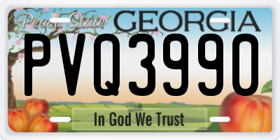 GA license plate PVQ3990