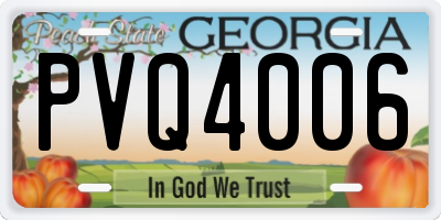 GA license plate PVQ4006