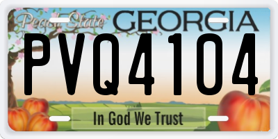 GA license plate PVQ4104
