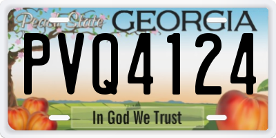 GA license plate PVQ4124