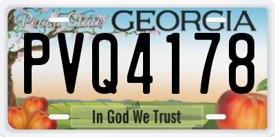 GA license plate PVQ4178