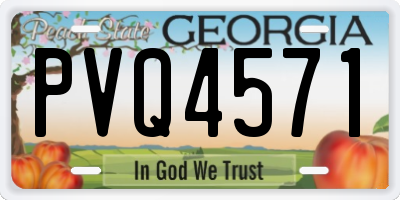 GA license plate PVQ4571