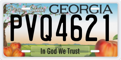 GA license plate PVQ4621