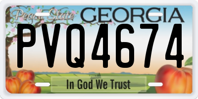 GA license plate PVQ4674