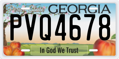GA license plate PVQ4678