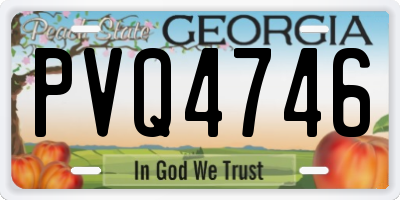 GA license plate PVQ4746