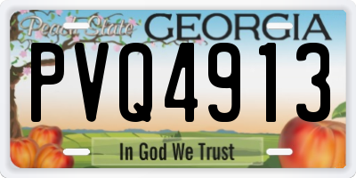 GA license plate PVQ4913