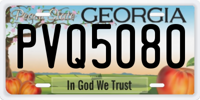 GA license plate PVQ5080