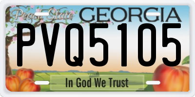 GA license plate PVQ5105