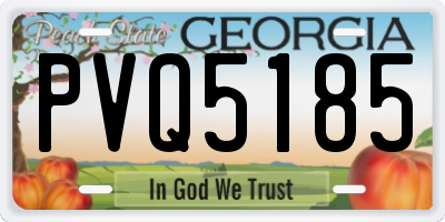 GA license plate PVQ5185