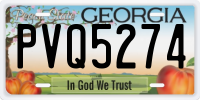GA license plate PVQ5274