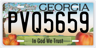 GA license plate PVQ5659