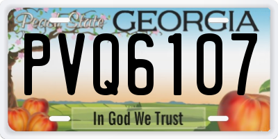 GA license plate PVQ6107