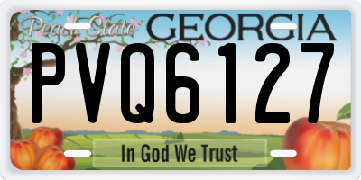 GA license plate PVQ6127