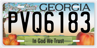 GA license plate PVQ6183