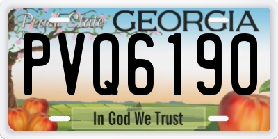 GA license plate PVQ6190