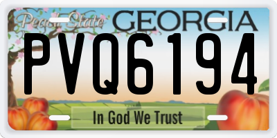 GA license plate PVQ6194