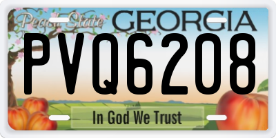 GA license plate PVQ6208