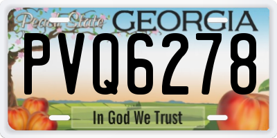 GA license plate PVQ6278