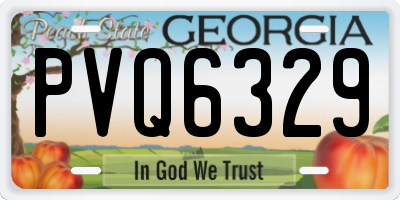GA license plate PVQ6329