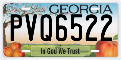 GA license plate PVQ6522